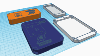Diseño 3D de las carcasas impresas para la cerradura NFC